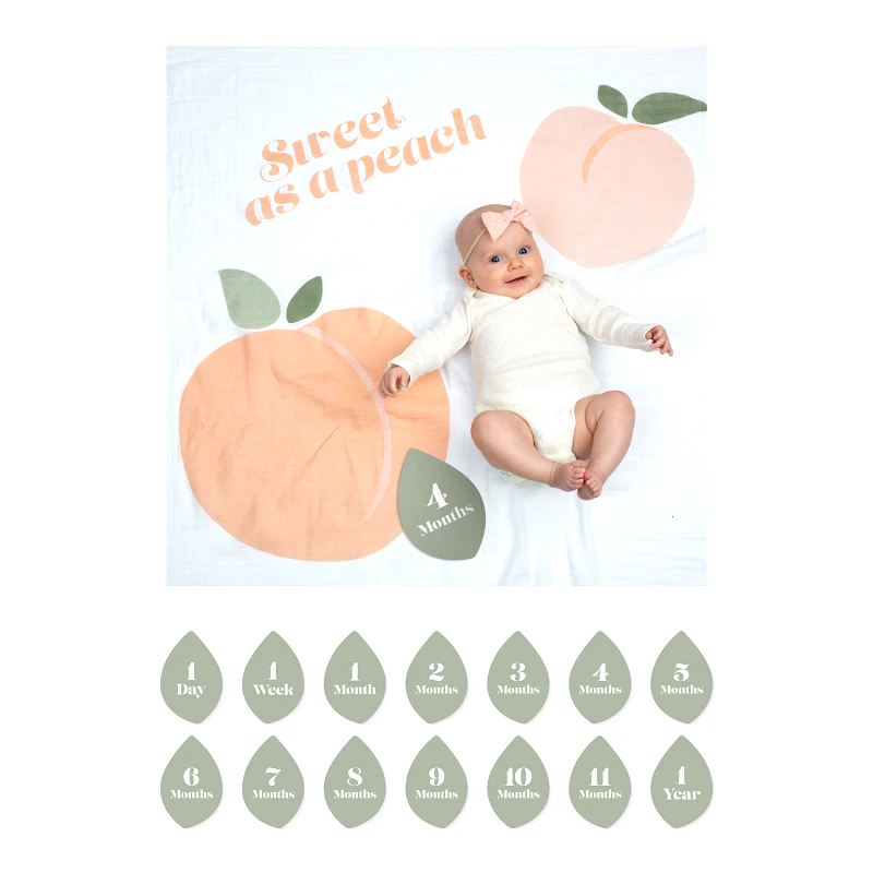 Lulujo Mουσελίνα Φωτογράφισης 100x100εκ. & Κάρτες Sweet as Peach Lulujo LJ596 - Lulujo - LJ596