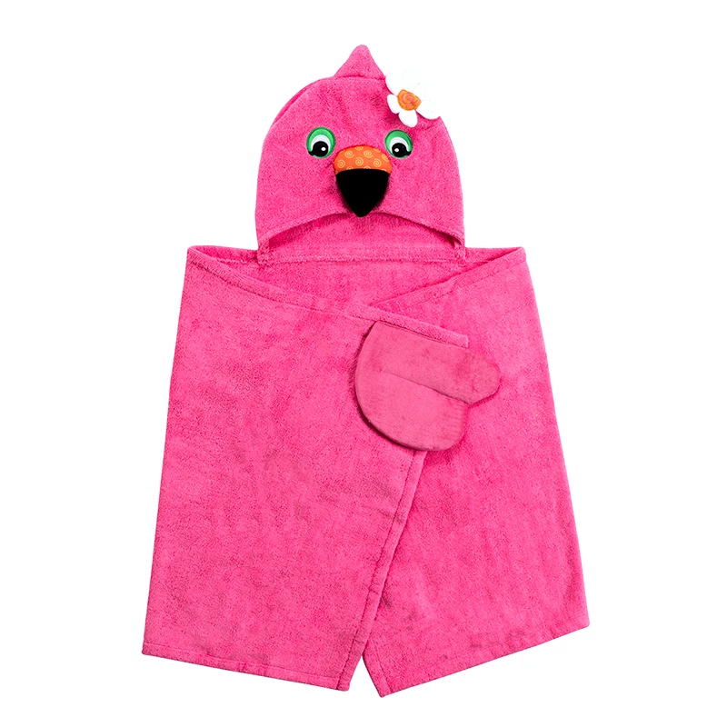 Zoocchini Κάπα Βαμβακερή 127x55εκ. Franny the Flamingo Zoocchini ZOO2005 (Ύφασμα: Βαμβάκι 100%, Χρώμα: Φούξια) - Zoocchini - ZOO2005