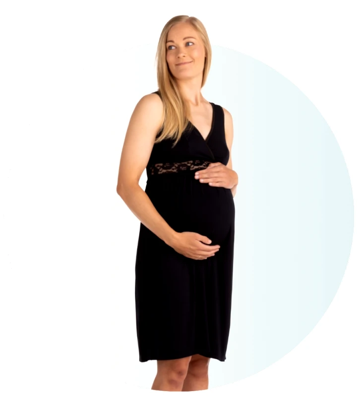 Carriwell Νυχτικό Θηλασμού Maternity & Nursing Nightie Μαύρο Large Carriwell CW602200 (Χρώμα: Μαύρο, Μέγεθος: Large) - Carriwell - CW602200