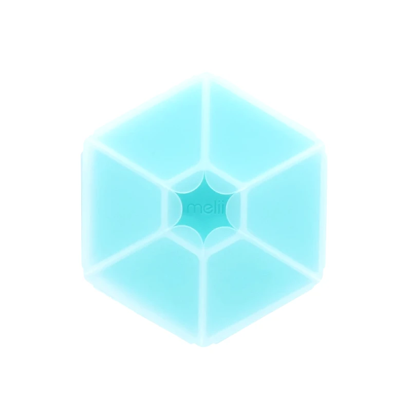 Melii Φαγητοδοχείο Πλαστικό Με 6 Χωρίσματα Snackle Box Hexagon Blue Melii MEL23710 (Υλικό: Πλαστικό, Χρώμα: Μπλε) - Melii - MEL23710