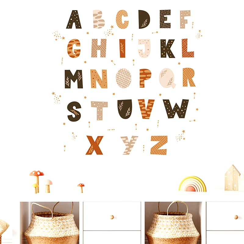 Sipo Αυτοκόλλητα Τοίχου Boho Alphabet 70x73εκ. Sipo SIP-WS63045 - Sipo - SIP-WS63045