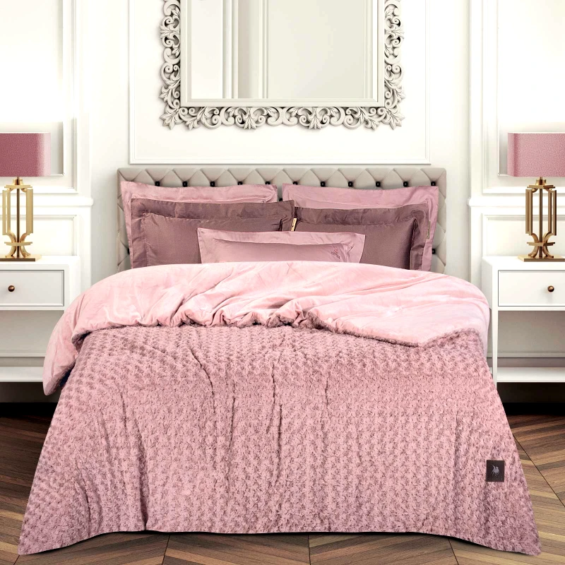 Greenwich Polo Club Κουβερτοπάπλωμα Faux Fur King 240x250εκ. Essential 3961 Nude Greenwich Polo Club (Ύφασμα: Polyester, Χρώμα: Nude, Μέγεθος: King Size) - Greenwich Polo Club - 221910303961