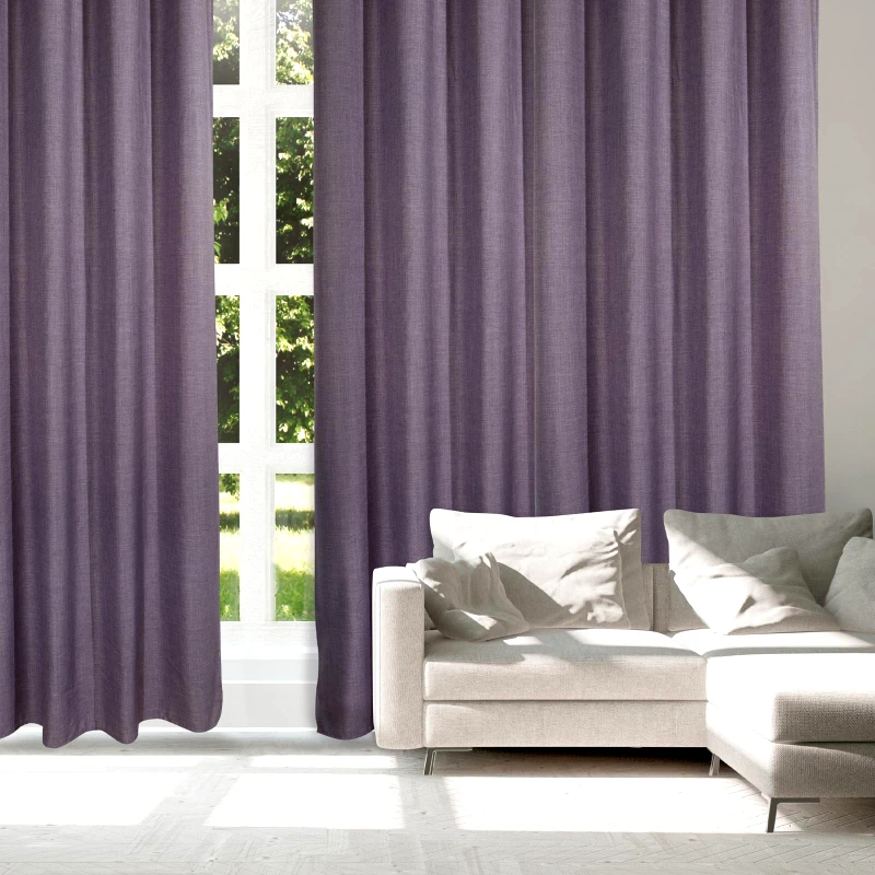 Das Home Κουρτίνα Μέτριας Σκίασης Με Τρουκς Polyester 140x270εκ. Curtain Line 2241 Μωβ Das Home (Ύφασμα: Polyester, Χρώμα: Μωβ) - Das Home - 420142702241