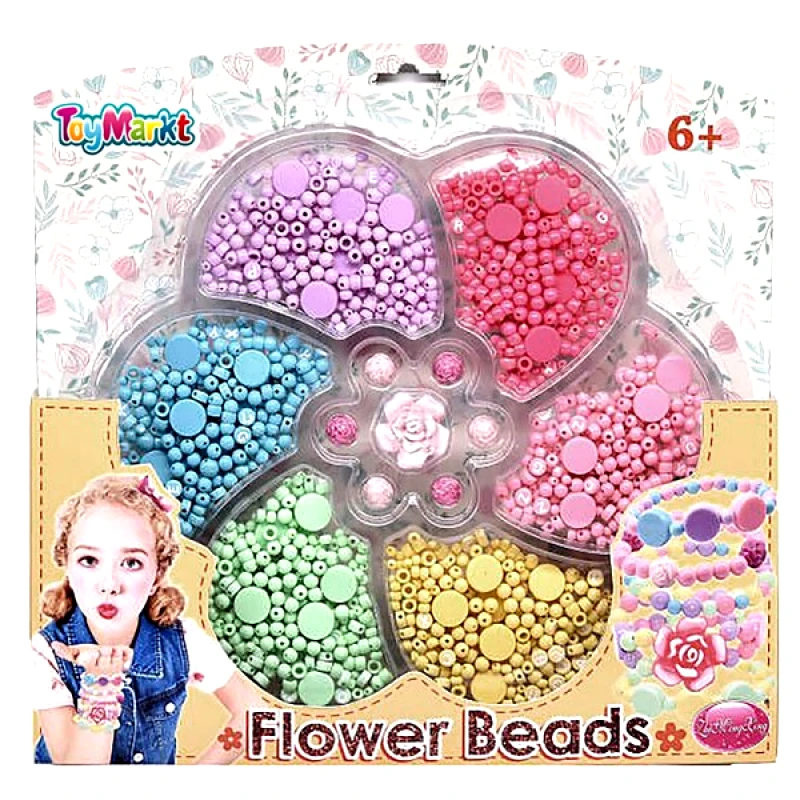 Toy Markt Σετ Χάντρες Σε Καρτέλα Λουλούδι 77-1084 29x4x28εκ. Toy Markt 77-1084 - Toy Markt - 77-1084