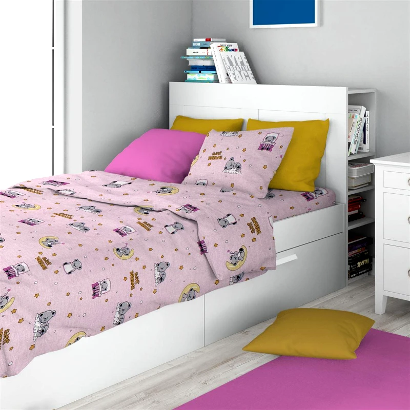 DimCol Παπλωματοθήκη Βαμβακερή Μονή 160x240εκ. Sweet Dreams 550 Pink DimCol (Ύφασμα: Βαμβάκι 100%, Χρώμα: Ροζ) - DimCol - 32110823032
