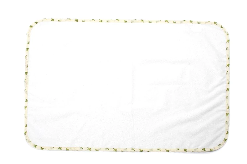 DimCol Σελτεδάκι Αδιάβροχο Βαμβακερό 67x90εκ. Λευκό- Πράσινο 62 DimCol (Σετ 6 Τεμάχια) (Ύφασμα: Βαμβάκι 100%, Χρώμα: Λευκό) - DimCol - 31120405010