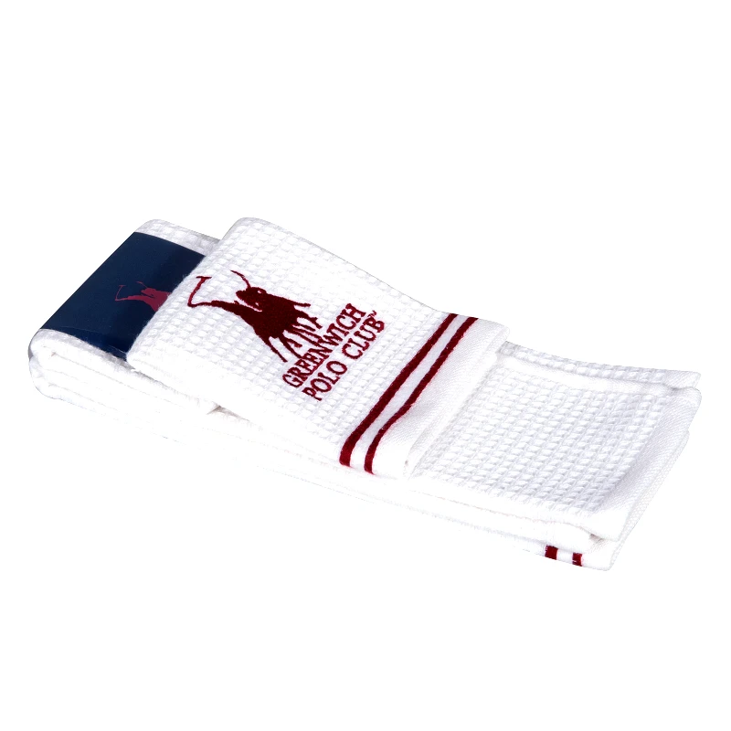 Greenwich Polo Club Σετ 2τμχ Πετσέτες Κουζίνας Βαμβακερές 40x60εκ. Essential 2805 Λευκό-Κόκκινο Greenwich Polo Club (Ύφασμα: Βαμβάκι 100%, Χρώμα: Λευκό) - Greenwich Polo Club - 227040602805