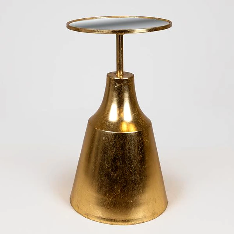 ESTHETI Τραπεζάκι Βοηθητικό Μεταλλικό-Γυαλί Χρυσό 39x39x67εκ. ESTHETI 750-39555 (Υλικό: Μεταλλικό, Χρώμα: Χρυσό ) - ESTHETI - 750-39555