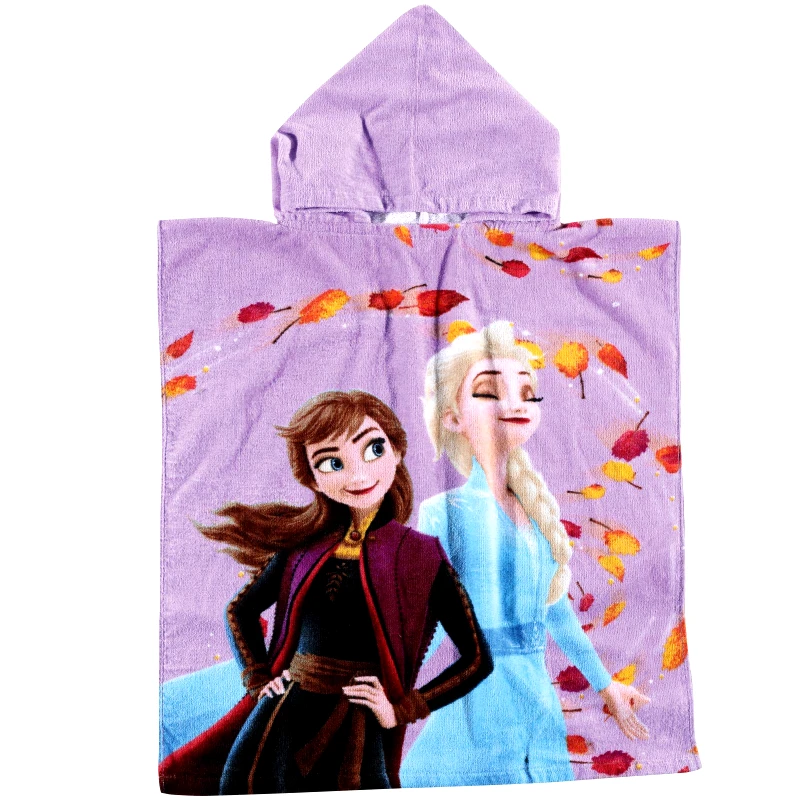 CARTOON KIDS Πόντσο Βαμβακερό 50x115εκ. Frozen Cartoon 5870 Λιλά-Μπλε Disney (Ύφασμα: Βαμβάκι 100%, Χρώμα: Μπλε, Μέγεθος: Παιδικά) - CARTOON KIDS - 420708505870