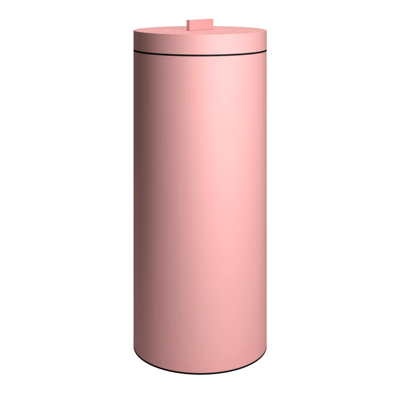 Pam & Co Καλάθι Απλύτων Ανοξείδωτο Matt Pink 26x60εκ.-30ltr Pam & Co 2560-303 (Υλικό: Ανοξείδωτο, Χρώμα: Ροζ) - Pam & Co - 2560-303