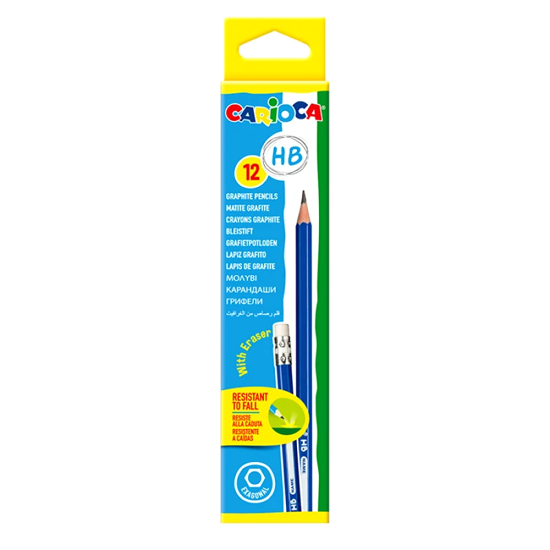 CARIOCA Σετ 12τμχ Μολύβια Με Γόμα ΗΒ CARIOCA - CARIOCA - 60-392