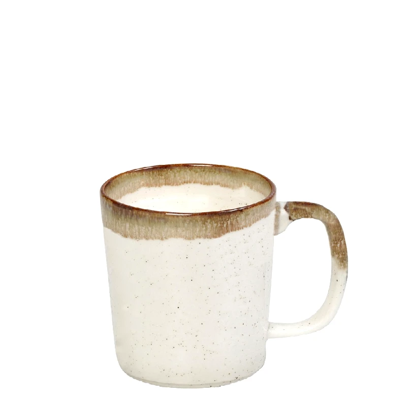 ESPIEL Κούπα Πορσελάνης Reactive Beige Essentials ESPIEL 310ml-8,5x11,5x9εκ. OWQ106K6 (Σετ 6 Τεμάχια) (Υλικό: Πορσελάνη, Χρώμα: Μπεζ) - ESPIEL - OWQ106K6