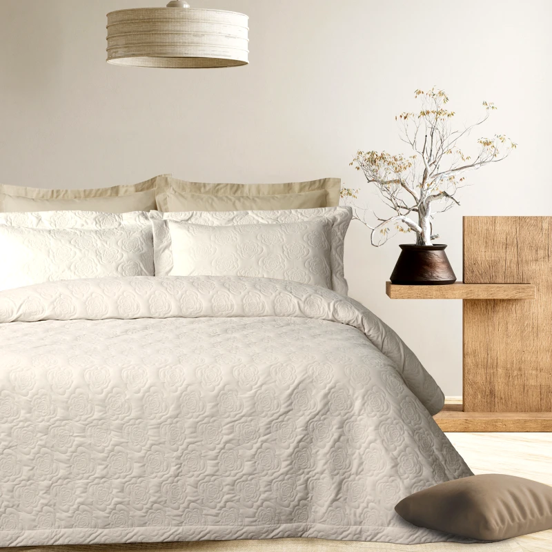Das Home Κουβερλί Microfiber King 240x250εκ. Happy 0288 White Das Home (Ύφασμα: Microfiber, Χρώμα: Λευκό, Μέγεθος: King Size) - Das Home - 402080300288