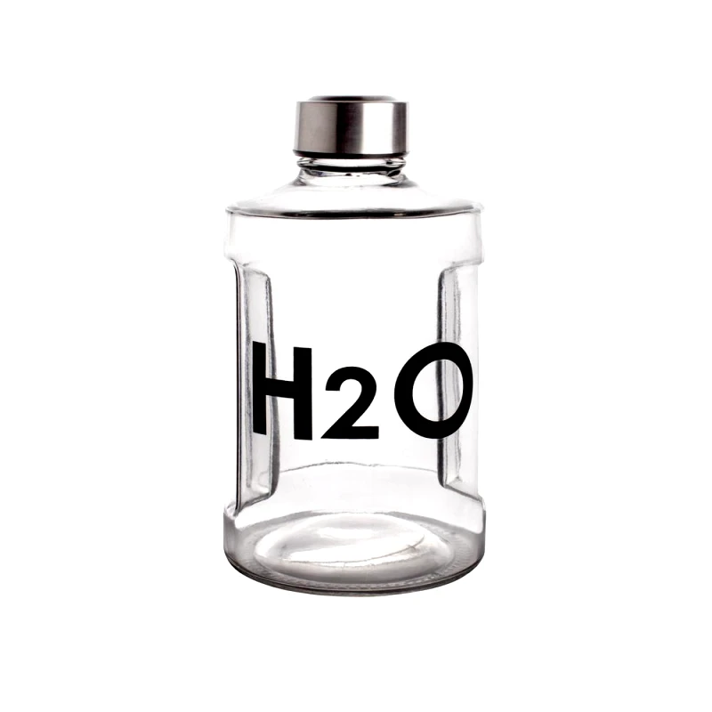 Max Home Μπουκάλι Νερού Γυάλινο Διάφανο 900ml H2O Max Home ZT18QKHGS (Σετ 2 Τεμάχια) (Υλικό: Γυαλί, Χρώμα: Διάφανο ) - Max Home - ZT18QKHGS