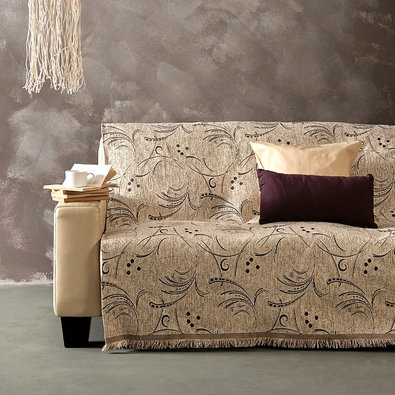Sb home Ριχτάρι Σενίλ Ζακάρ Τριθέσιο 180x300εκ. Essential SB HOME (Ύφασμα: Chenille, Χρώμα: Εκρού ) - Sb home - 5206864065079