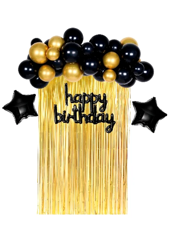 24home.gr Σετ Μπαλόνια 35τμχ Happy Birthday Μαύρο-Χρυσό 2437397 (Χρώμα: Μαύρο) - 24home.gr - 2437397