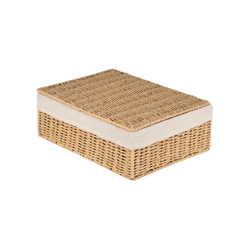 estia Κουτί Οργάνωσης Μπάνιου Με Καπάκι Paper Rope Botanica Estia 32x24x12εκ. 02-18849 (Υλικό: Paper Rope) - estia - 02-18849