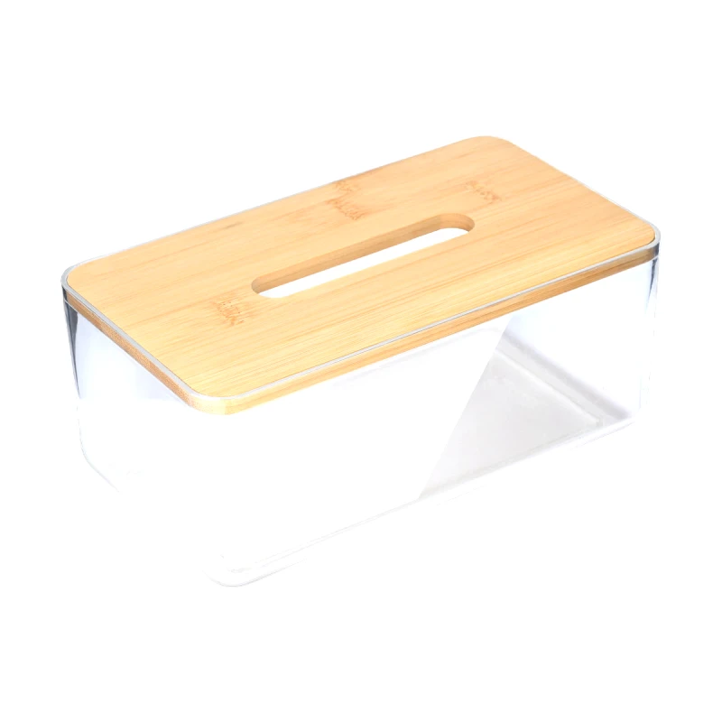 estia Θήκη Για Χαρτομάντηλα Με Καπάκι Πλαστική-Bamboo Essentials Estia 23x13x10εκ. 02-17682 (Υλικό: Πλαστικό) - estia - 02-17682