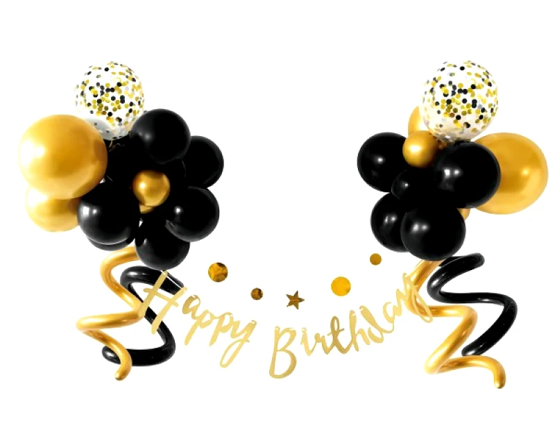 24home.gr Σετ Μπαλόνια 31τμχ Happy Birthday Μαύρο-Χρυσό 2437403 (Χρώμα: Μαύρο) - 24home.gr - 2437403