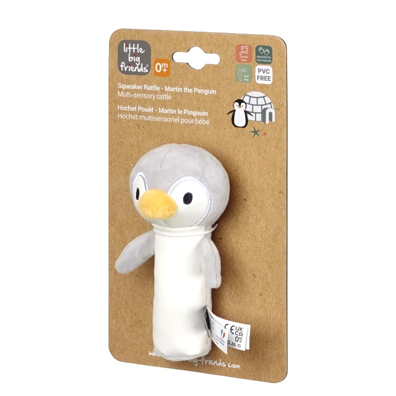 Little Big Friends Κουδουνίστρα Squeaker Βελούδινη Ocean Little Big Friends BTL304997 - Little Big Friends - BTL304997