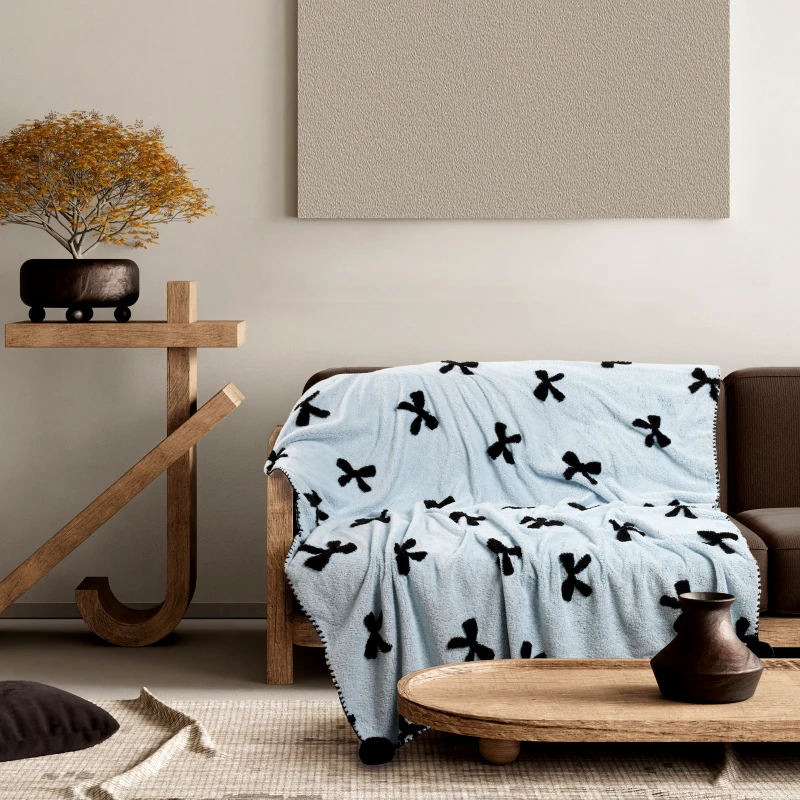 Das Home Κουβέρτα Fleece Καναπέ 130x170εκ. Blankets 1380 Light Blue Das Home (Ύφασμα: Polyester, Χρώμα: Μπλε) - Das Home - 420588131380