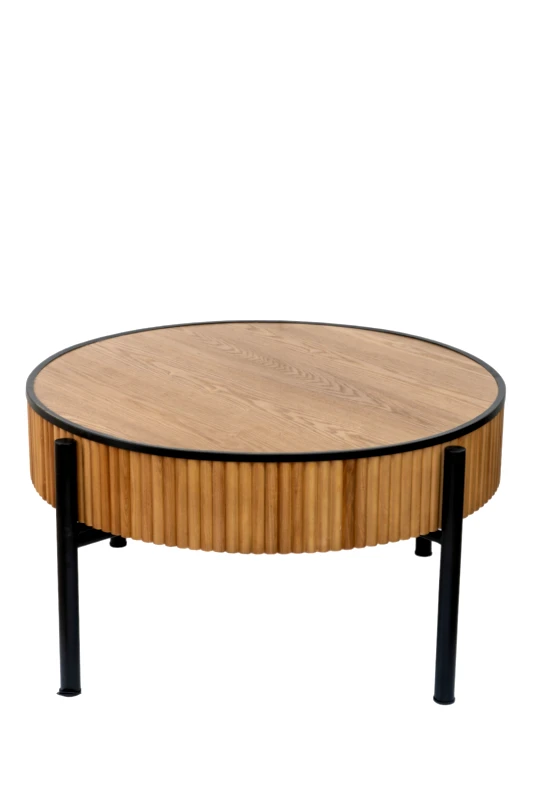ZEN COLLECTION Τραπεζάκι Στρογγυλό Ξύλινο-Μεταλλικό Μαύρο-Καφέ 80x44εκ. Zen Collection 24.15.50071 (Υλικό: Ξύλο, Χρώμα: Μαύρο) - ZEN COLLECTION - 24.15.50071