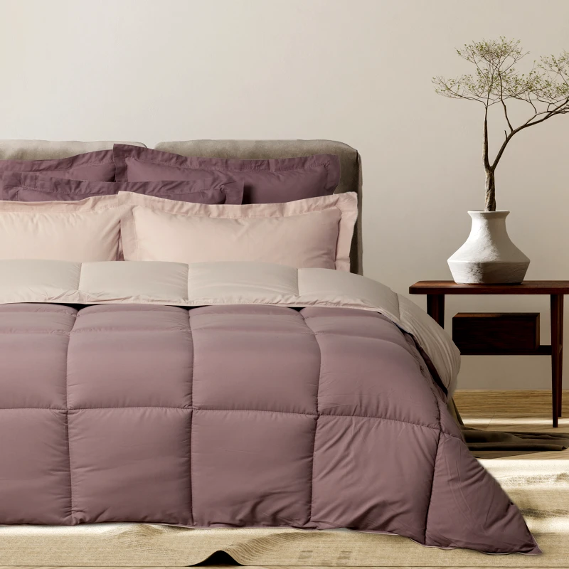 Das Home Πάπλωμα 2 Όψεων Microfiber Μονό 160x220εκ. Happy 9691 Beige-Purple Das Home (Ύφασμα: Microfiber, Χρώμα: Μωβ, Μέγεθος: Μονά) - Das Home - 401909109691