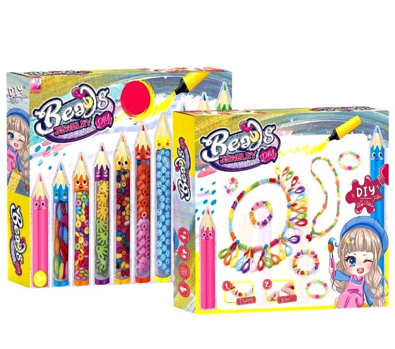 Toy Markt Σετ Χάντρες Σε Θήκες-Μολύβια Σε Κουτί 27x3x23εκ. Toy Markt 77-1327 - Toy Markt - 77-1327