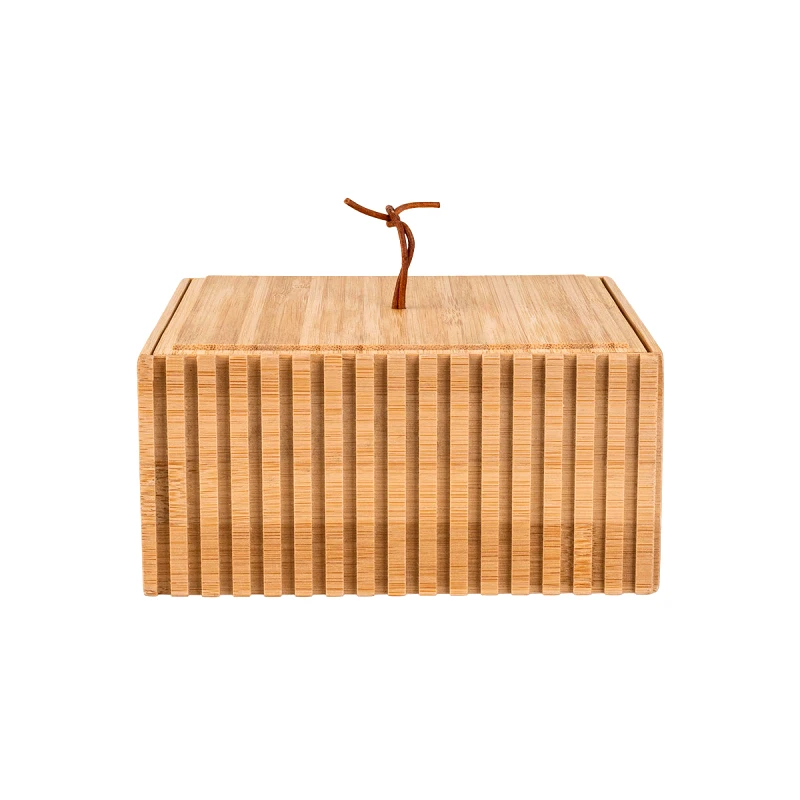 estia Κουτί Αποθήκευσης-Οργάνωσης Μπάνιου Bamboo Essentials Estia 15x7εκ. 02-13103 (Υλικό: Bamboo) - estia - 02-13103