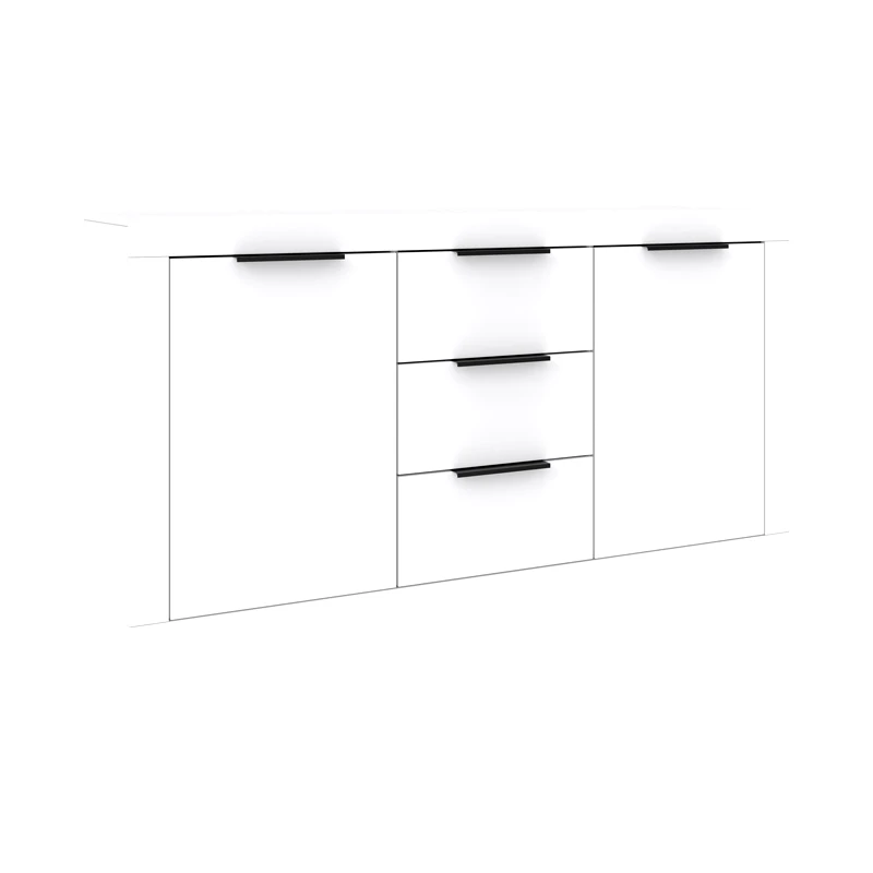 PAKO WORLD Μπουφές Doha pakoworld σε λευκή απόχρωση 150x45x80.5εκ - PAKO WORLD - 361-000103