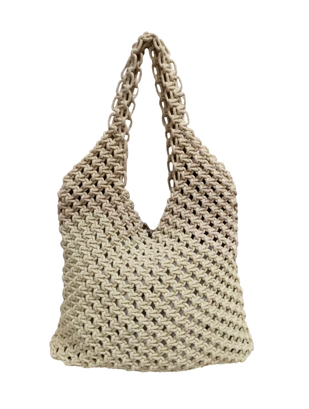 KOMVOS HOME Τσάντα Macrame Natural 35x40εκ. Komvos Home 7012279-1 (Ύφασμα: Βαμβάκι 100%, Χρώμα: Natural) - KOMVOS HOME - 7012279-1