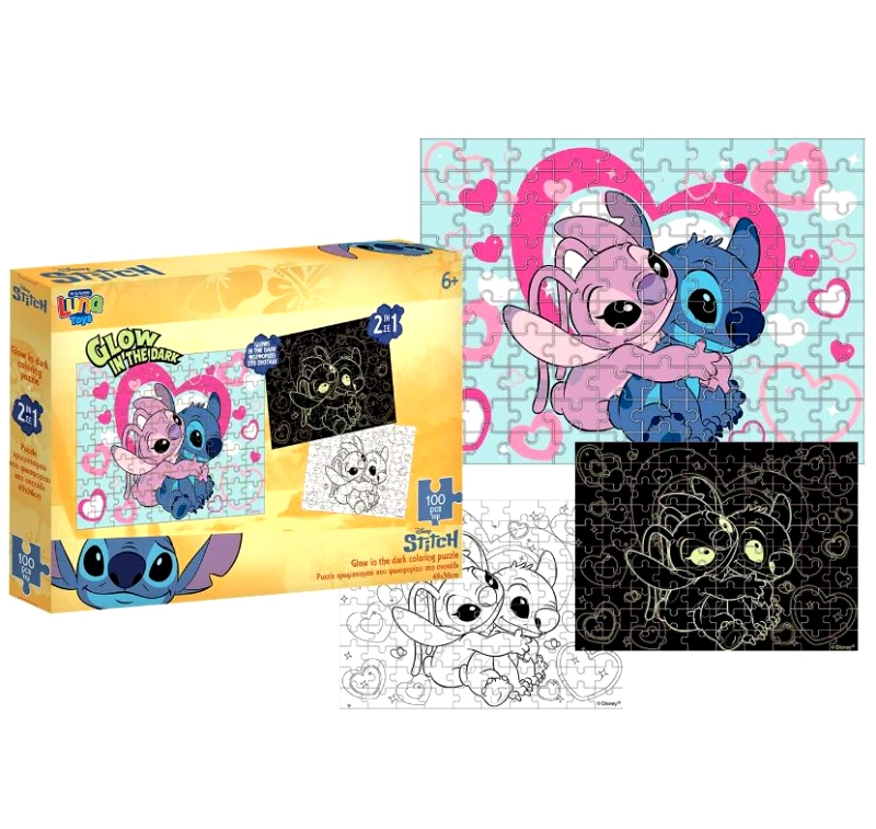 Toy Markt Παζλ 100τμχ Glow in the Dark Stitch 69-1904 - Toy Markt - 69-1904