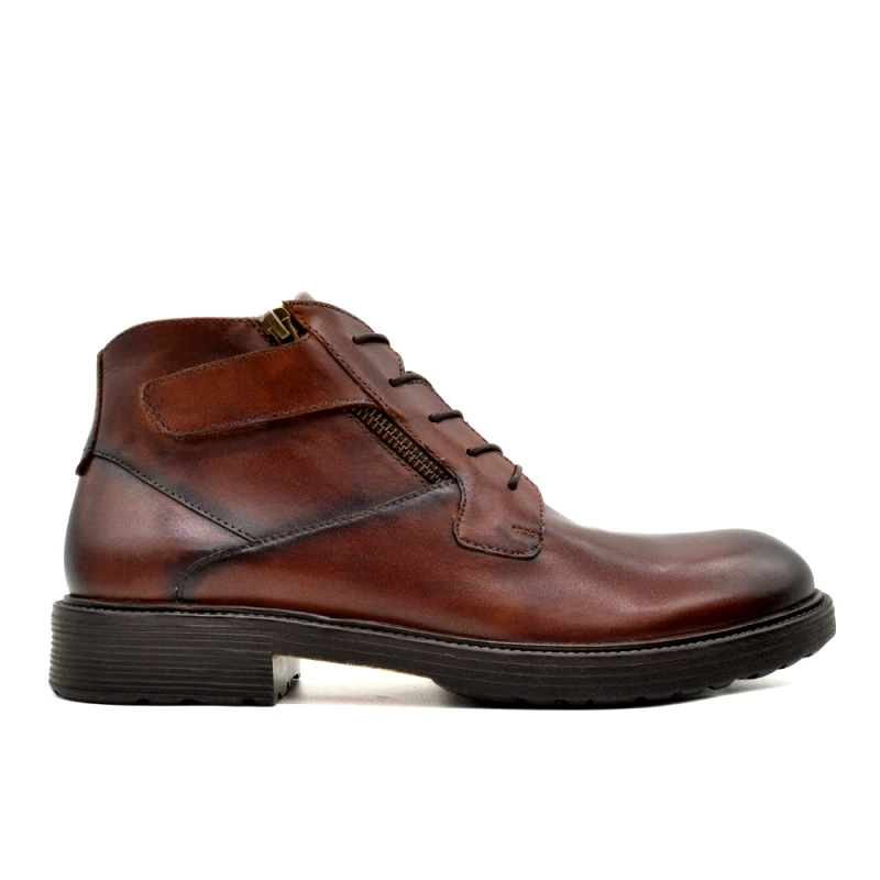 HAWKINS PREMIUM HAWKINS ΑΝΔΡΙΚΟ ΔΕΡΜΑΤΙΝΟ ΜΠΟΤΑΚΙ OMETTO SA4527 DK TAN