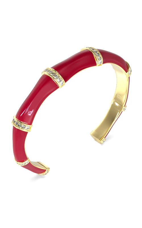 GUESS GUESS STEEL BAMBOO JUBB05157JWYGRDL Χειροπέδα Δίχρωμη Με Πέτρες