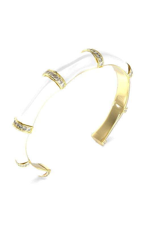 GUESS GUESS STEEL BAMBOO JUBB05157JWYGWHL Χειροπέδα Δίχρωμη Με Πέτρες