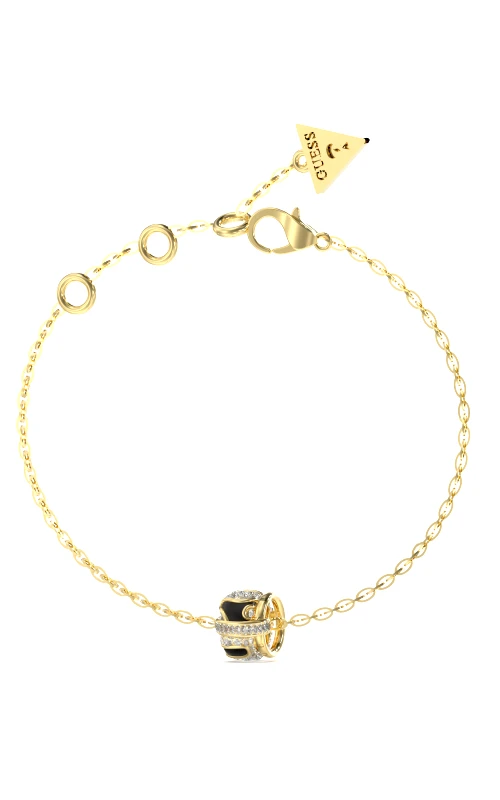 GUESS GUESS STEEL FABULOUS ME JUBB05192JWYGBKL Βραχιόλι Χρυσό Με Δίχρωμο Σχέδιο Με Πέτρες