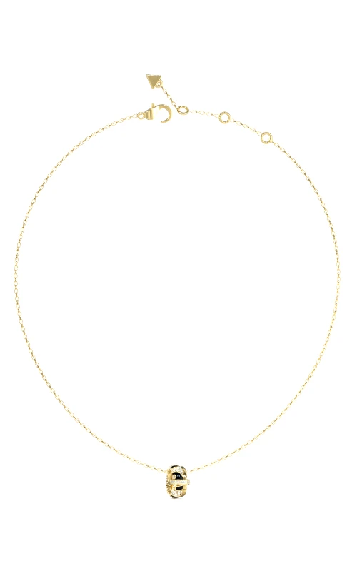 GUESS GUESS STEEL FABULOUS ME JUBN05191JWYGBKT/U Κολιέ Χρυσό Με Δίχρωμο Σχέδιο Με Πέτρες