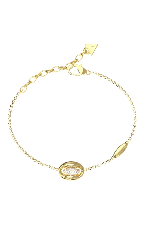 GUESS GUESS STEEL MARINA JUBB06224JWYGL Βραχιόλι Χρυσό Με Σχέδιο Με Πέτρες Και Λογότυπο