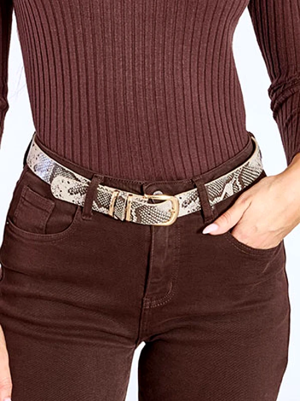 Celestino Ζώνη δερματίνης με animal print WT1018.A883+2