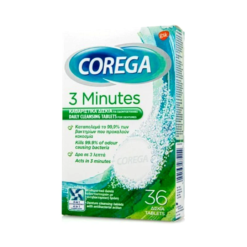COREGA COREGA 3 Minutes Daily Cleanser 36 Δισκία
