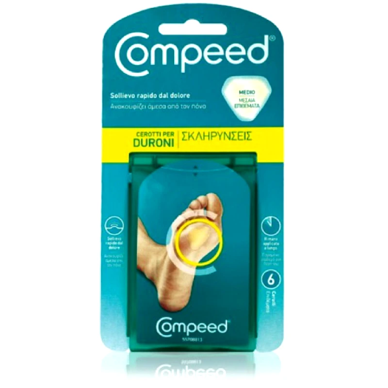 COMPEED COMPEED Επιθέματα Duroni με Gel 4.4x4.5cm Medium 6 Τεμάχια