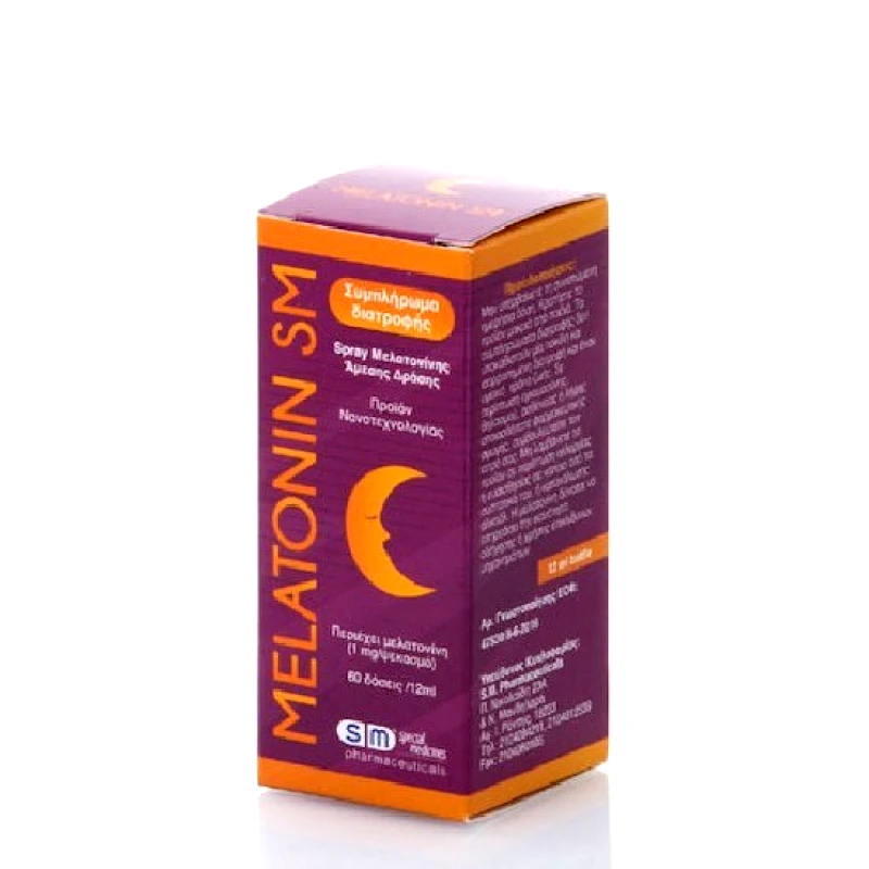 S.M. PHARMACEUTICALS SM MELATONIN SPRAY 1MG 12ML