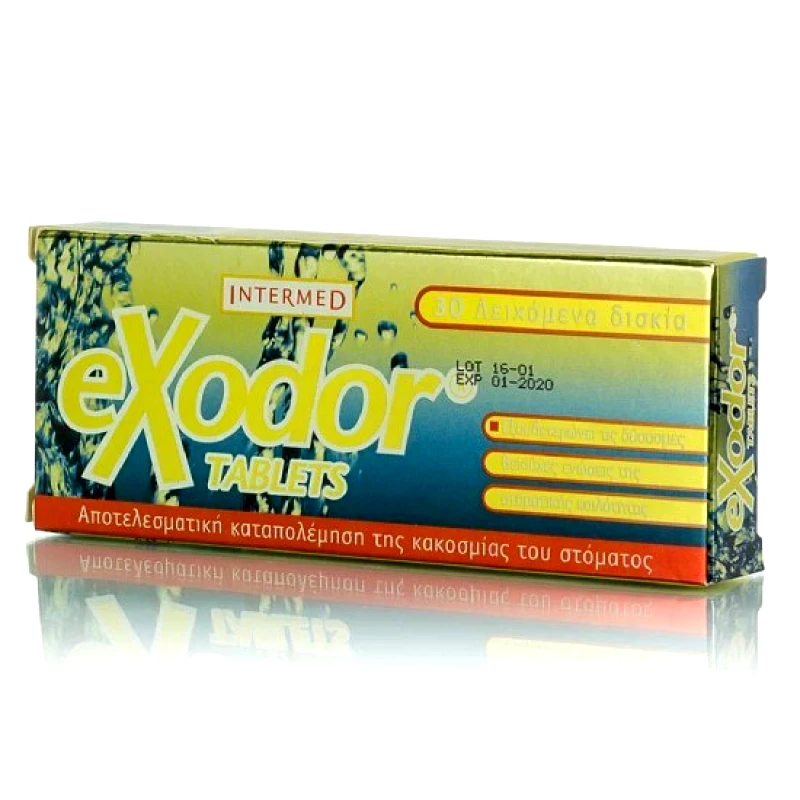 INTERMED INTERMED Exodor Tablets Για Την Κακοσμία Του Στόματος 30 Tαμπλέτες