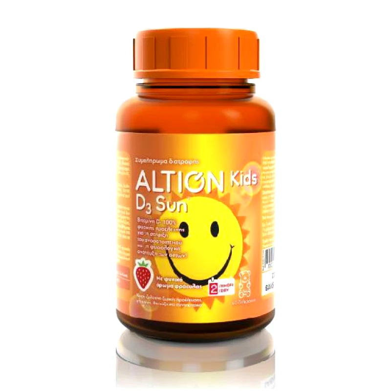 ΒΙΑΝ ALTION Kids D3 Sun Φράουλα 60 ζελεδάκια