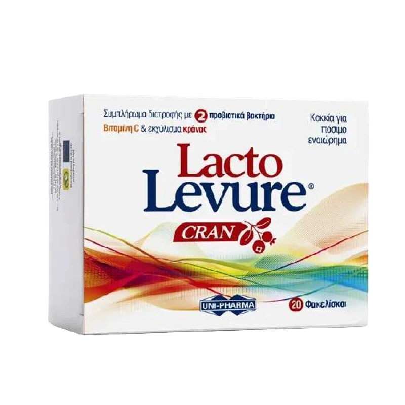 UNI-PHARMA UNI-PHARMA Lacto Levure Cran Προβιοτικά 20 Φακελίσκοι