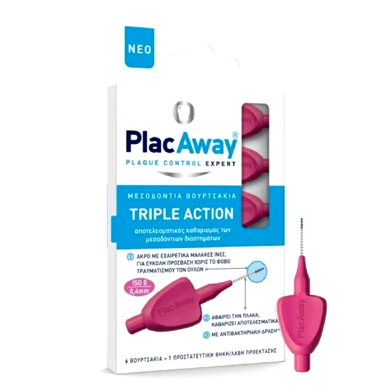 PLAC AWAY PLAC AWAY Μεσοδόντια 0.4MM-ISO 0 6 Τεμάχια
