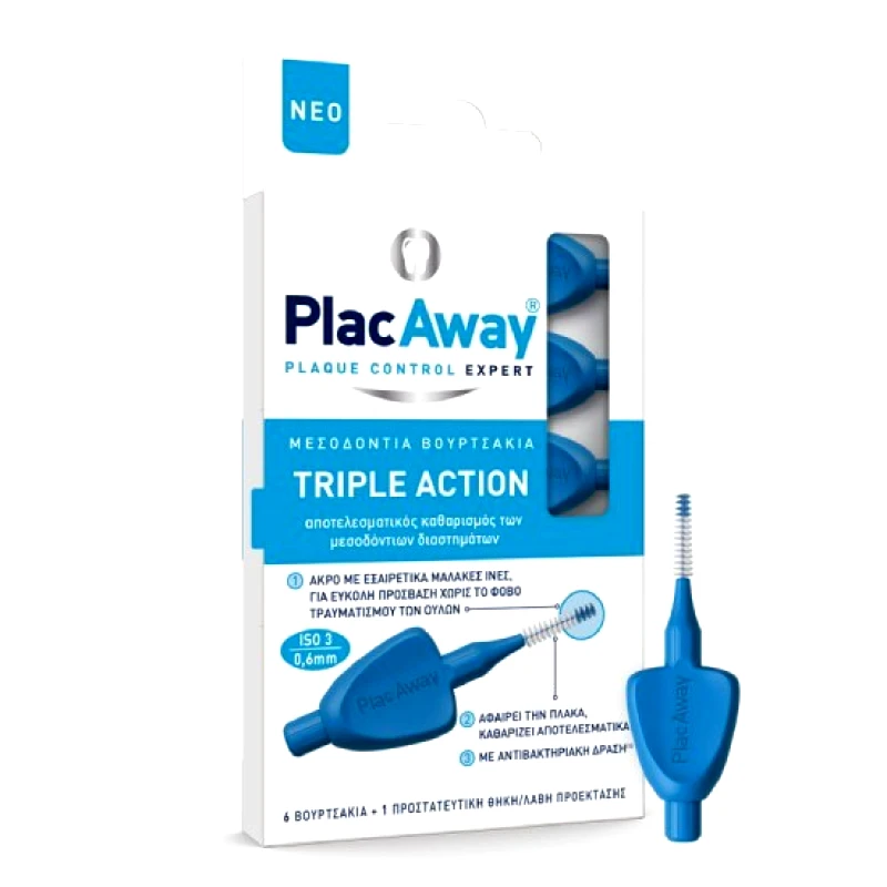 PLAC AWAY PLAC AWAY Μεσοδόντια 0.6mm-Iso 3 6 Τεμάχια
