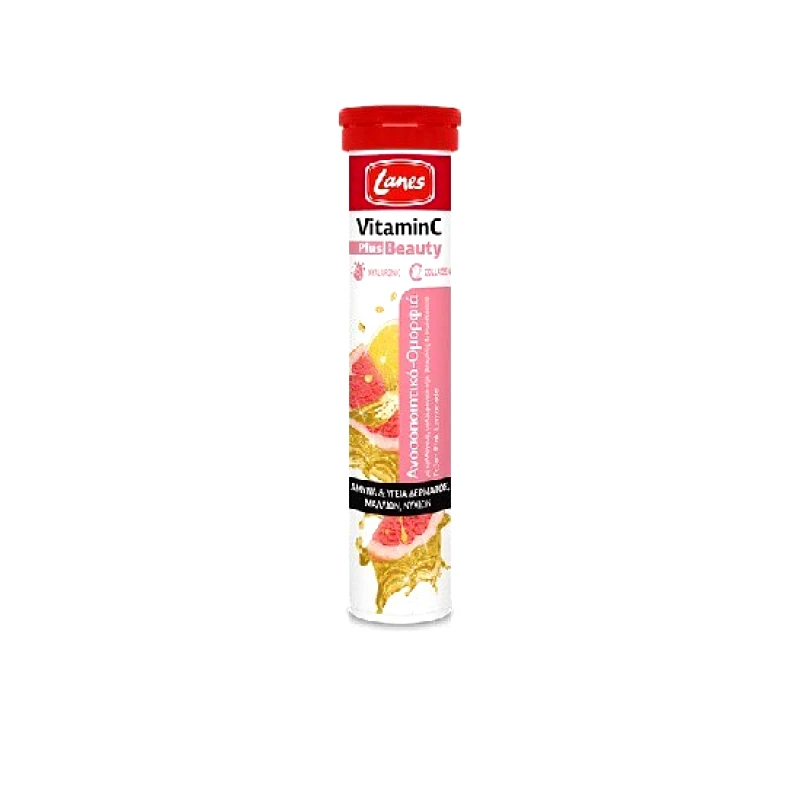 LANES LANES Vitamin C Plus Beauty+Hyaluronic, Collagen 20 αναβράζοντα δισκία