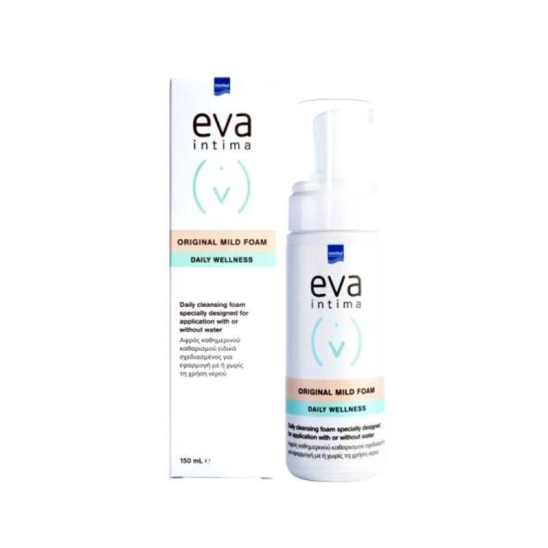 EVA INTERMED Eva Intima Original Mild Foam Αφρός Kαθημερινού Kαθαρισμού Ευαίσθητης Περιοχής 150ml