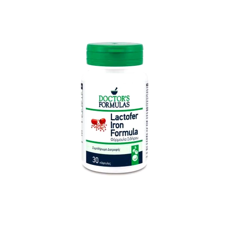DOCTOR'S FORMULAS DOCTOR'S FORMULAS Lactofer Iron Formula Συμπλήρωμα Διατροφής με Σίδηρο Λακτοφερίνη Χαλκό & Βιταμίνες 30 tabs